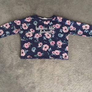 Long sleeve flower shirt for girls